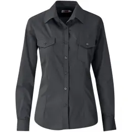 Ladies Long Sleeve Kensington Shirt Grey